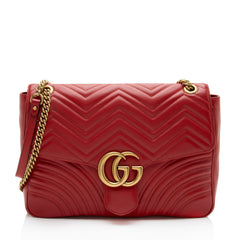 Gucci Matelasse Leather GG Marmont XL Flap Bag