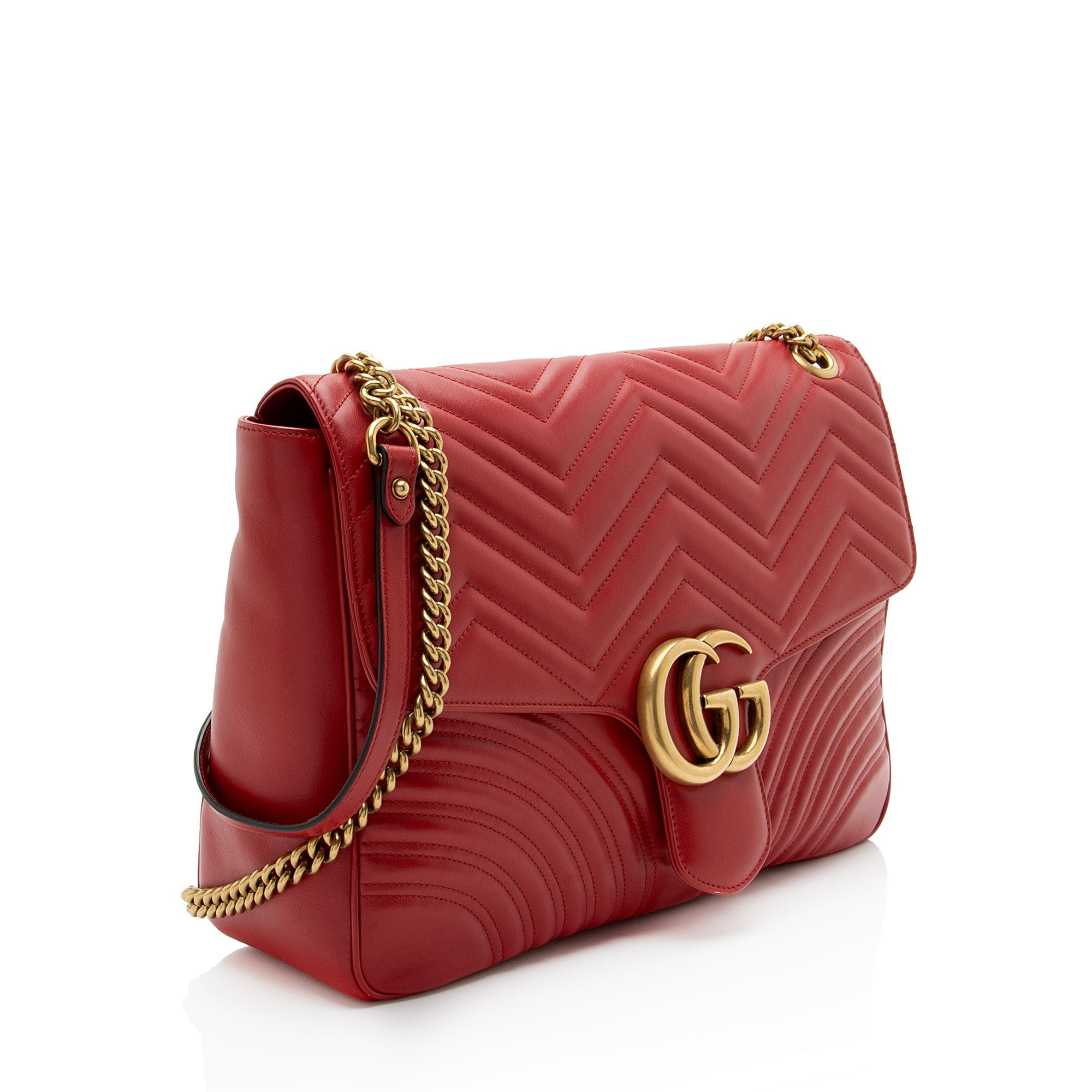 Gucci Matelasse Leather GG Marmont XL Flap Bag