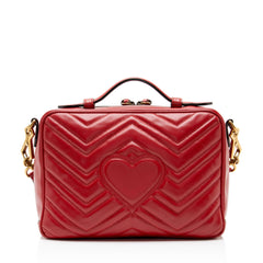 Gucci Matelasse Leather GG Marmont Zip Around Top Handle