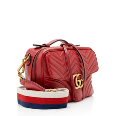 Gucci Matelasse Leather GG Marmont Zip Around Top Handle