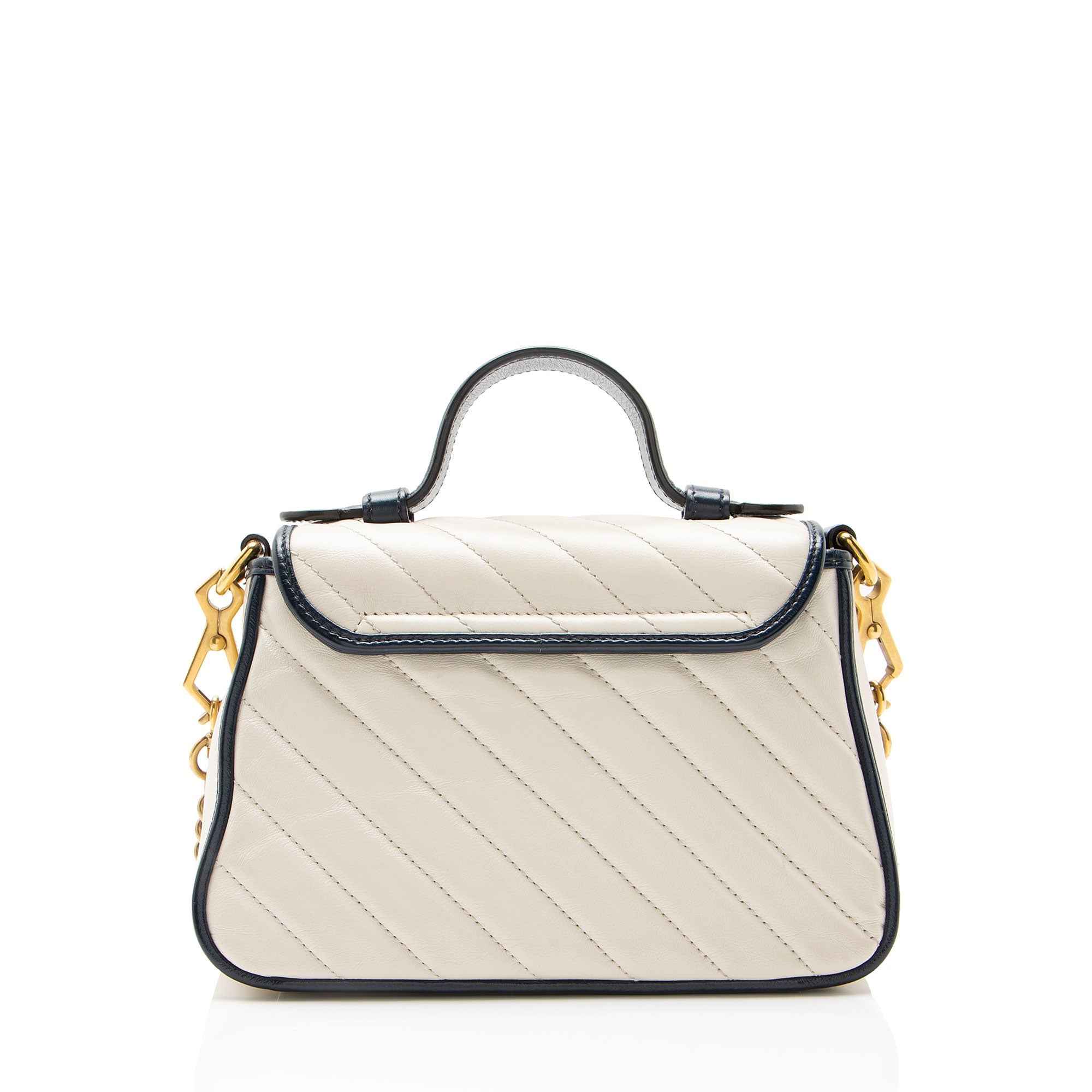 Gucci Matelasse Leather Torchon GG Marmont Mini Top Handle