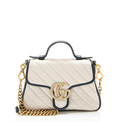 Gucci Matelasse Leather Torchon GG Marmont Mini Top Handle