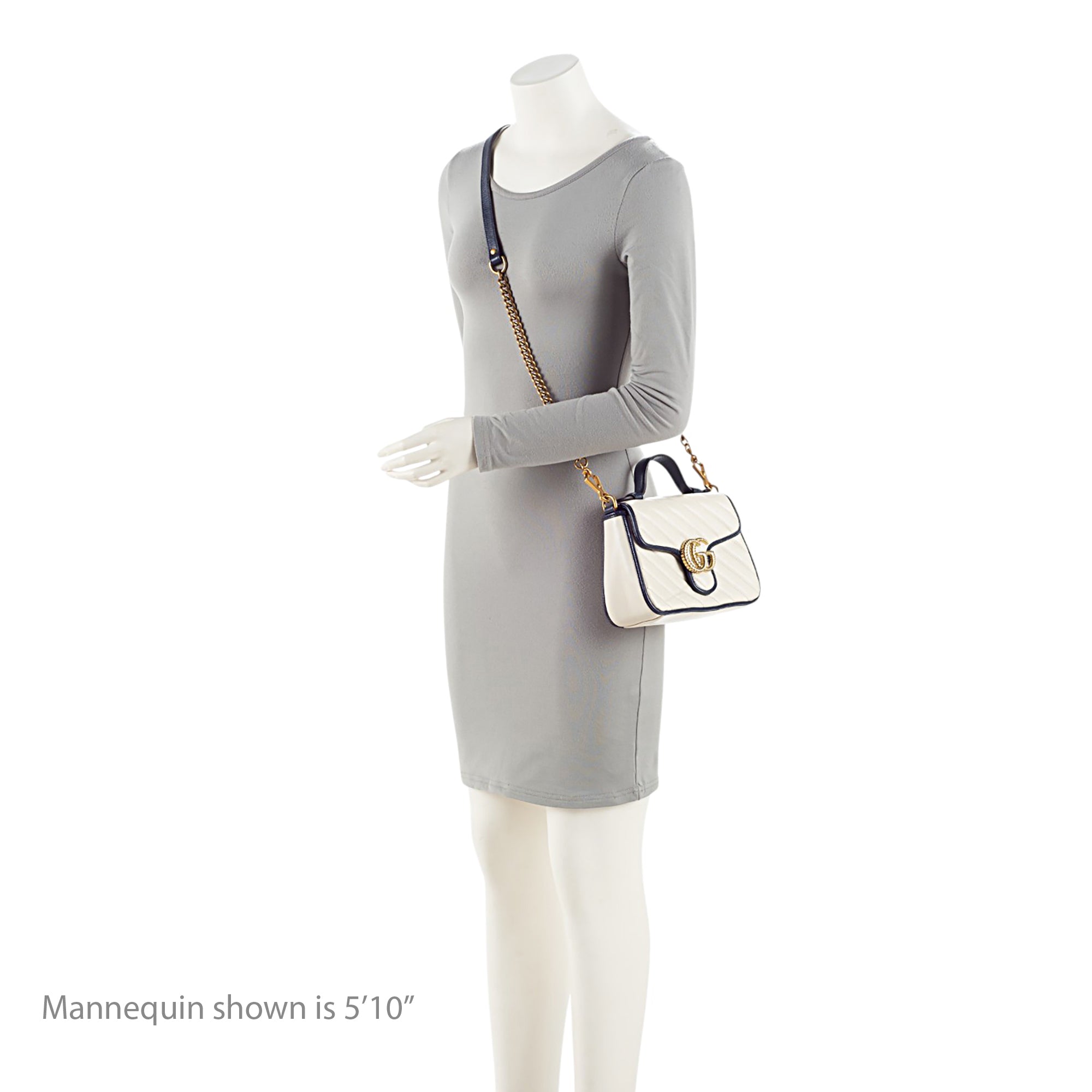 Gucci Matelasse Leather Torchon GG Marmont Mini Top Handle