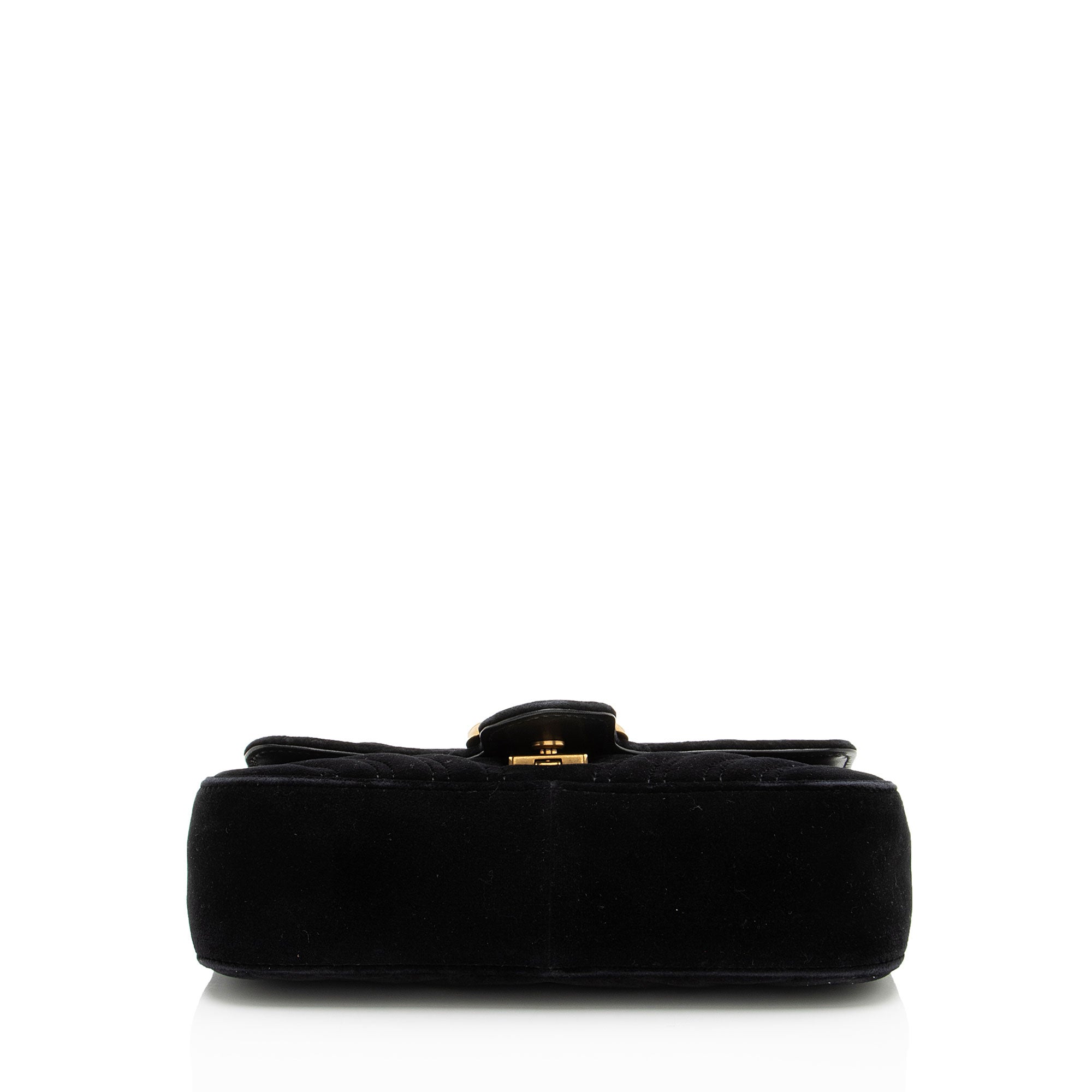 Gucci Matelasse Velvet GG Marmont Small Flap Bag