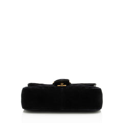 Gucci Matelasse Velvet GG Marmont Small Flap Bag