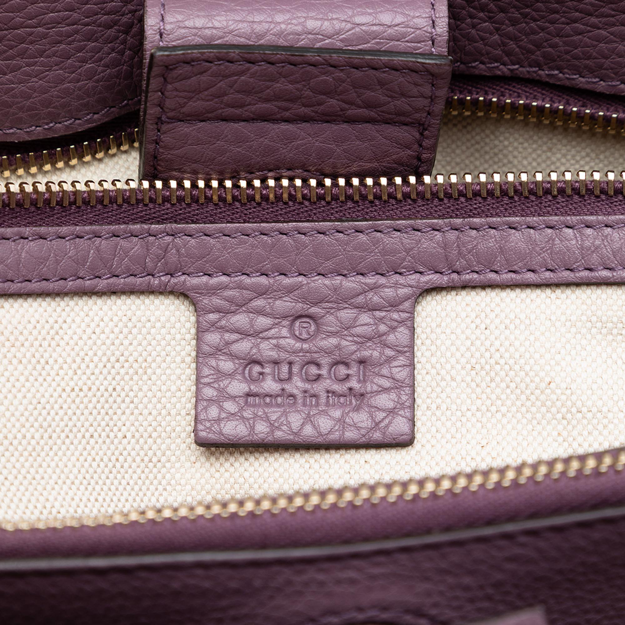Gucci Medium Calfskin Bamboo Shopper Satchel