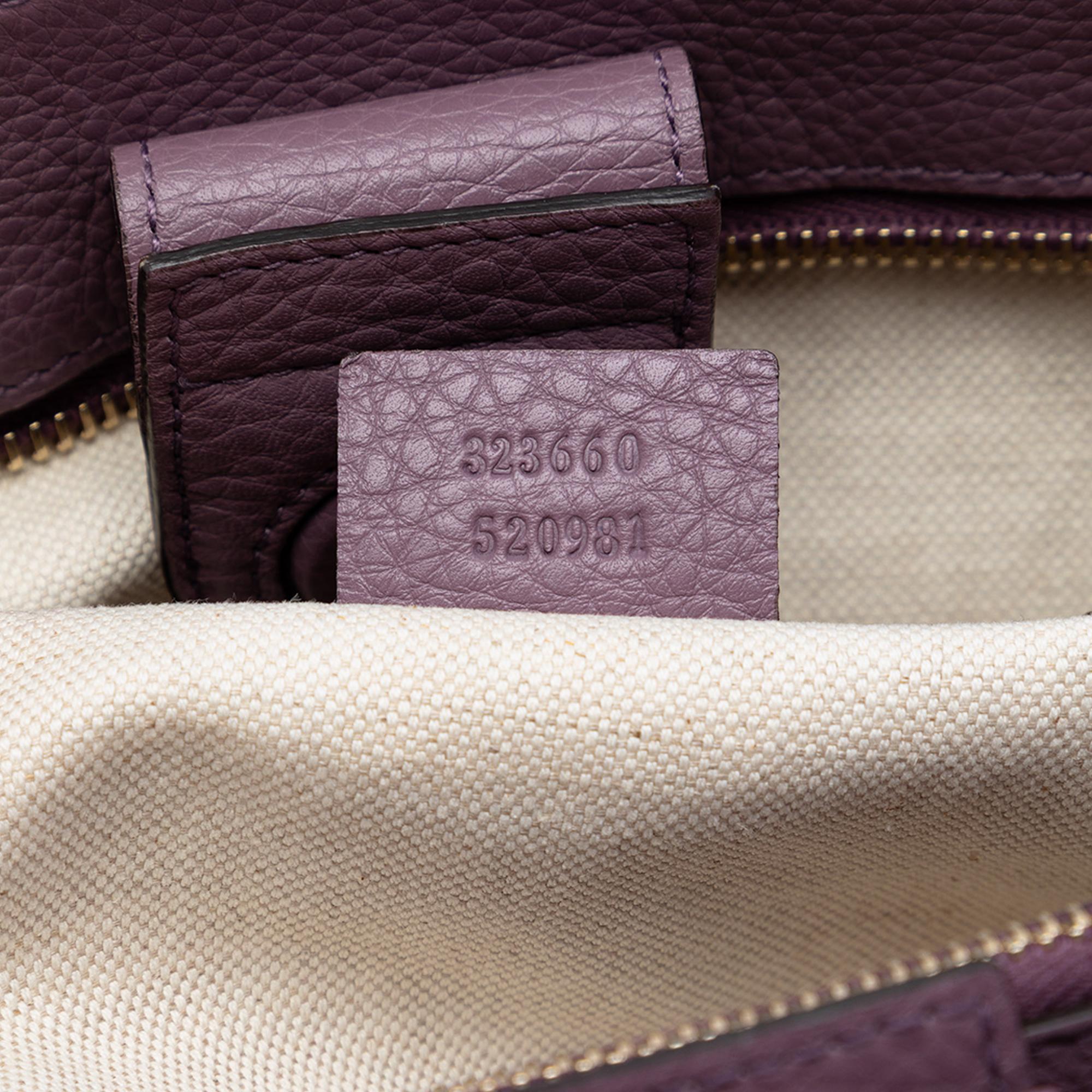 Gucci Medium Calfskin Bamboo Shopper Satchel