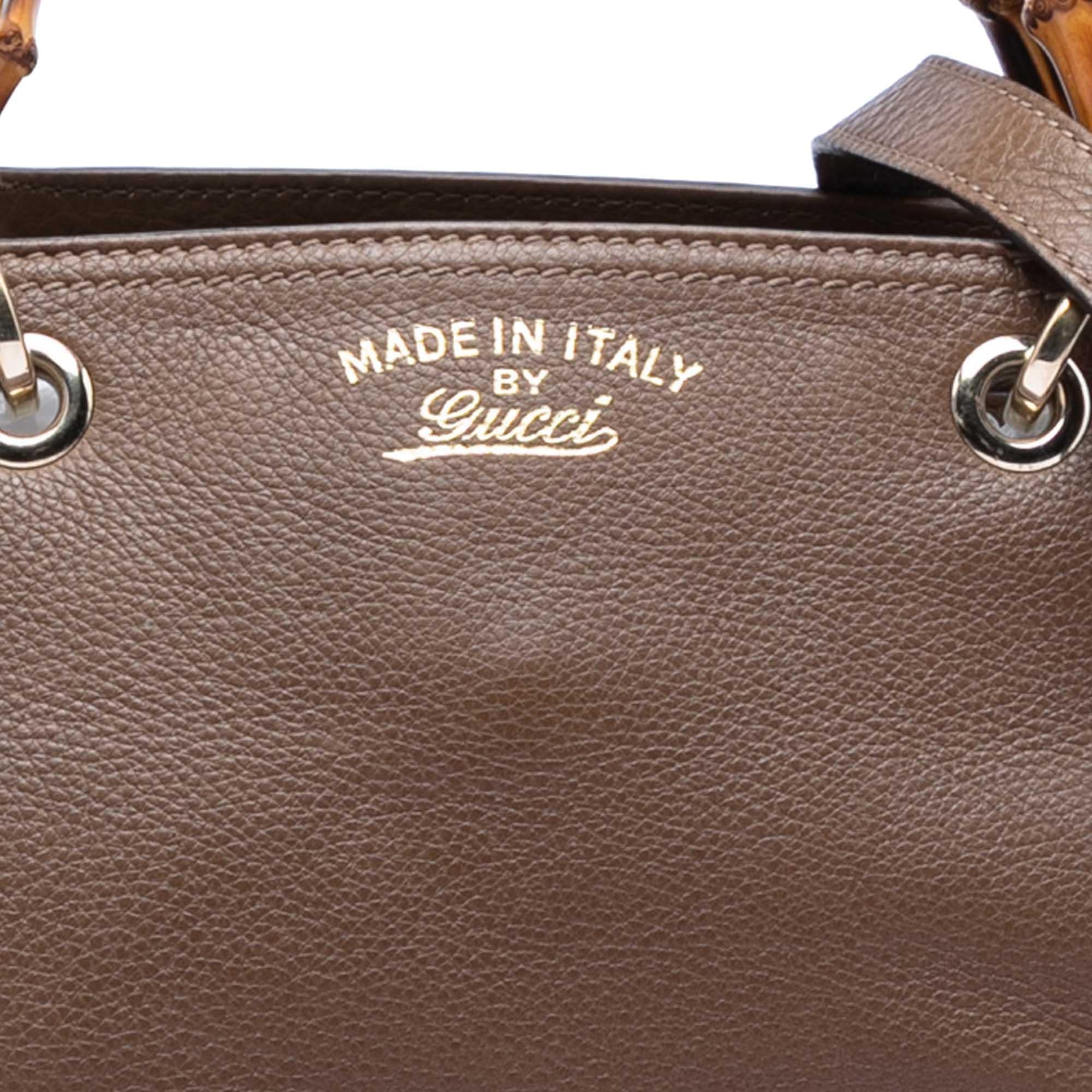 Gucci Medium Calfskin Bamboo Shopper Satchel
