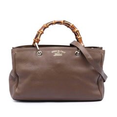 Gucci Medium Calfskin Bamboo Shopper Satchel