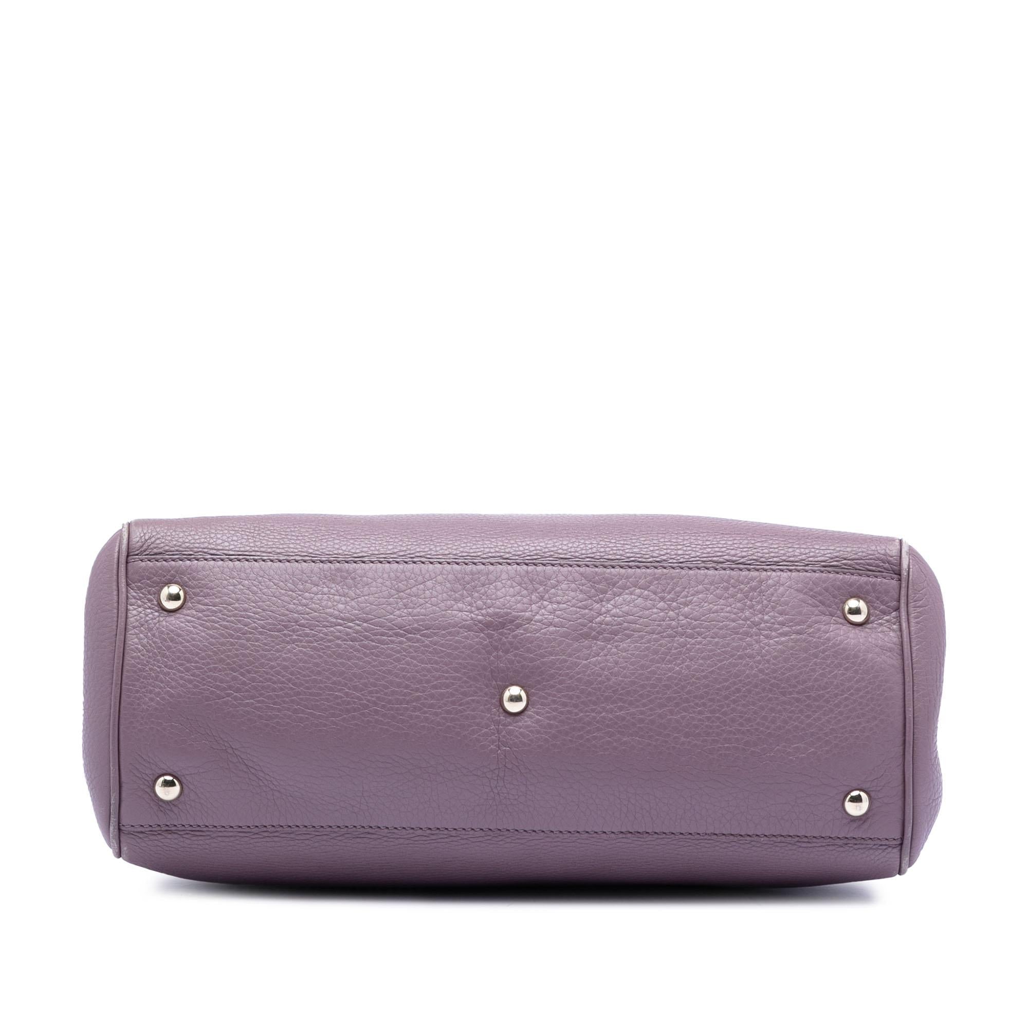 Gucci Medium Calfskin Bamboo Shopper Satchel