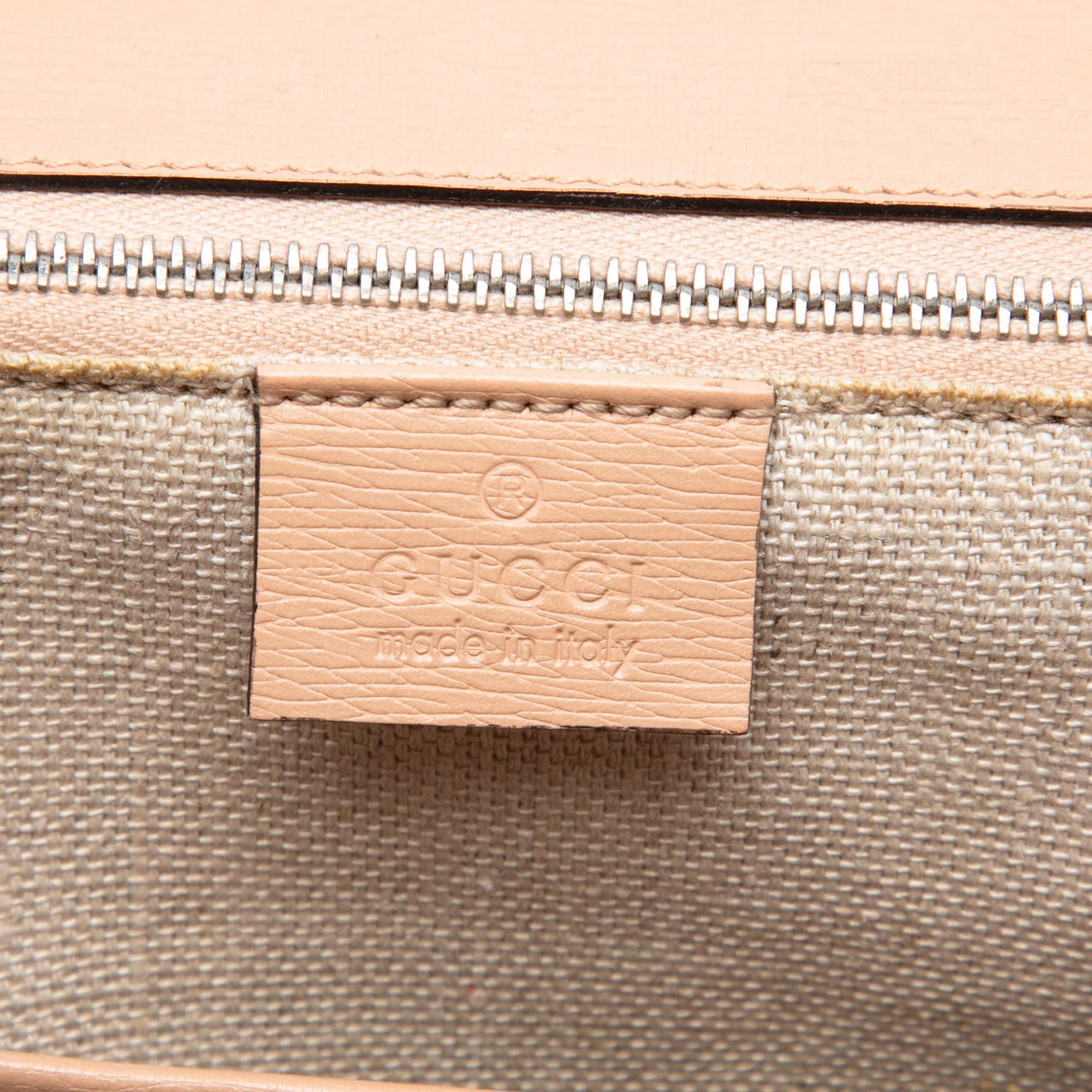 Gucci Medium Calfskin Blooms Bamboo Top Handle Bag