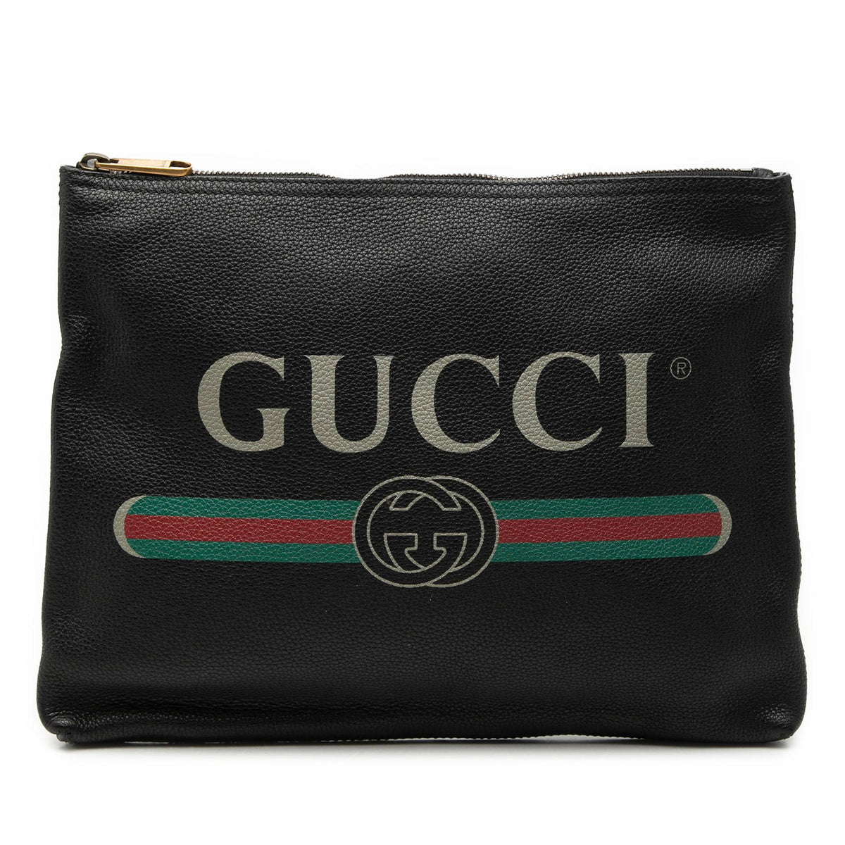 Gucci Medium Calfskin Logo Portfolio Clutch