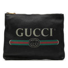 Gucci Medium Calfskin Logo Portfolio Clutch