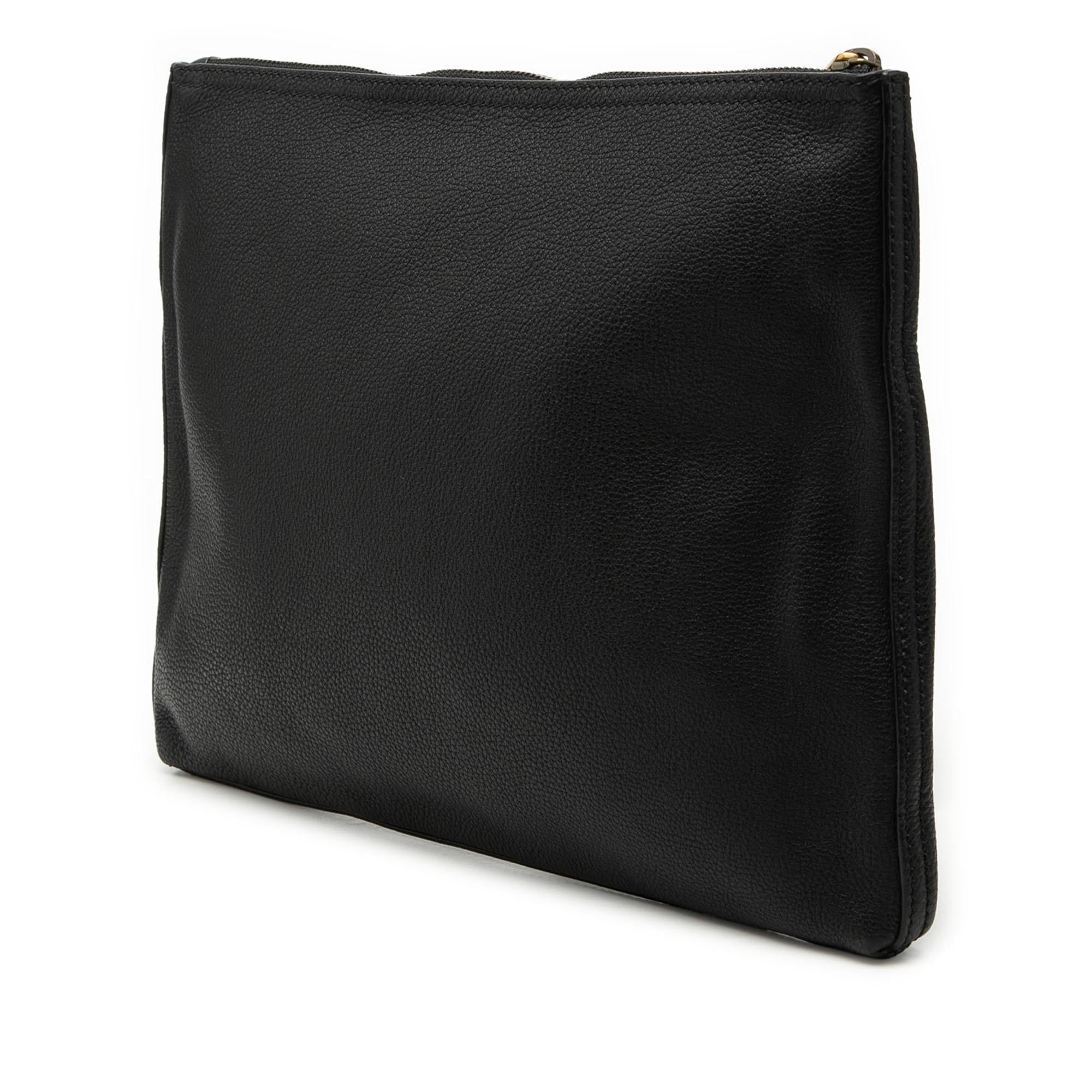 Gucci Medium Calfskin Logo Portfolio Clutch