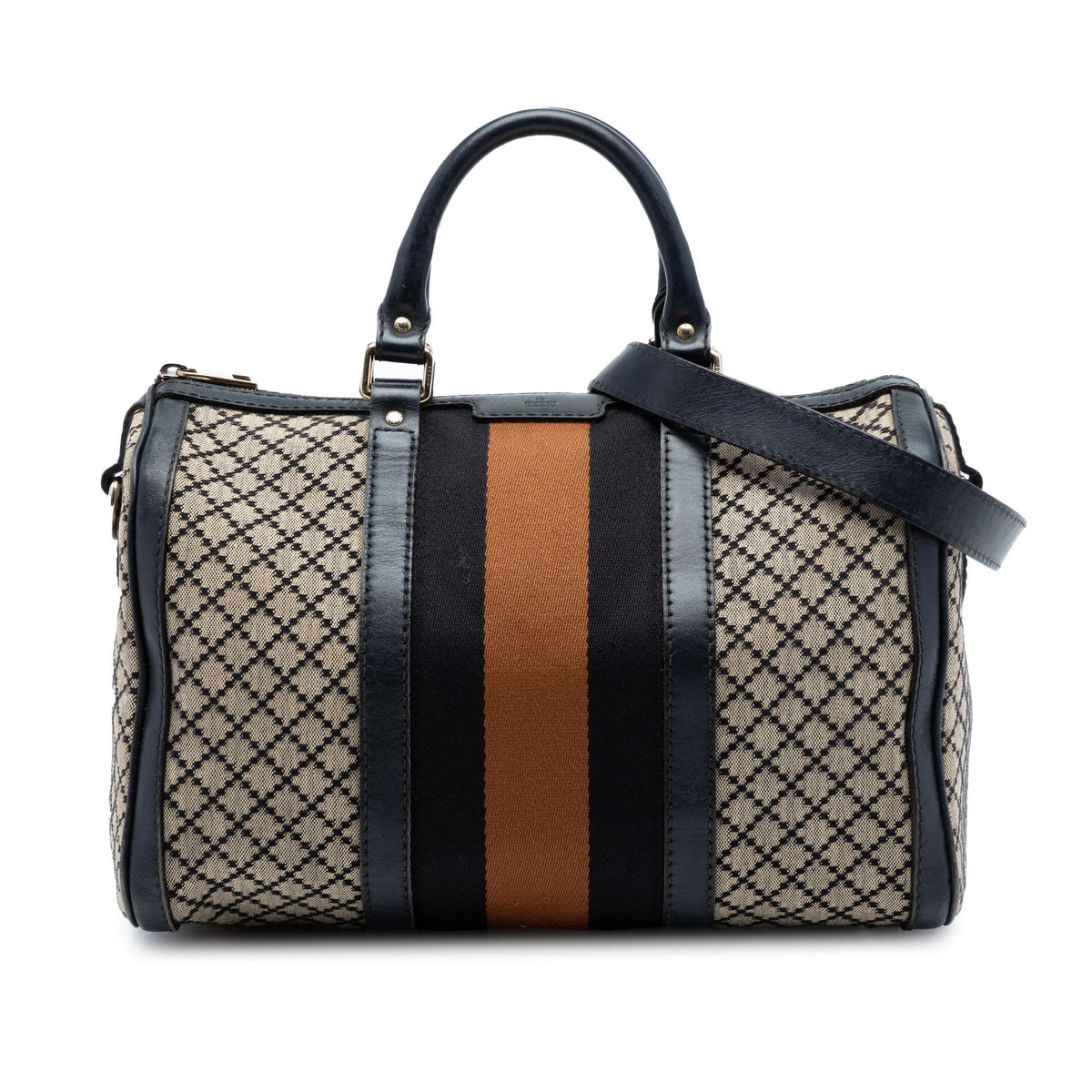 Gucci Medium Diamante Canvas Web Joy Boston Bag