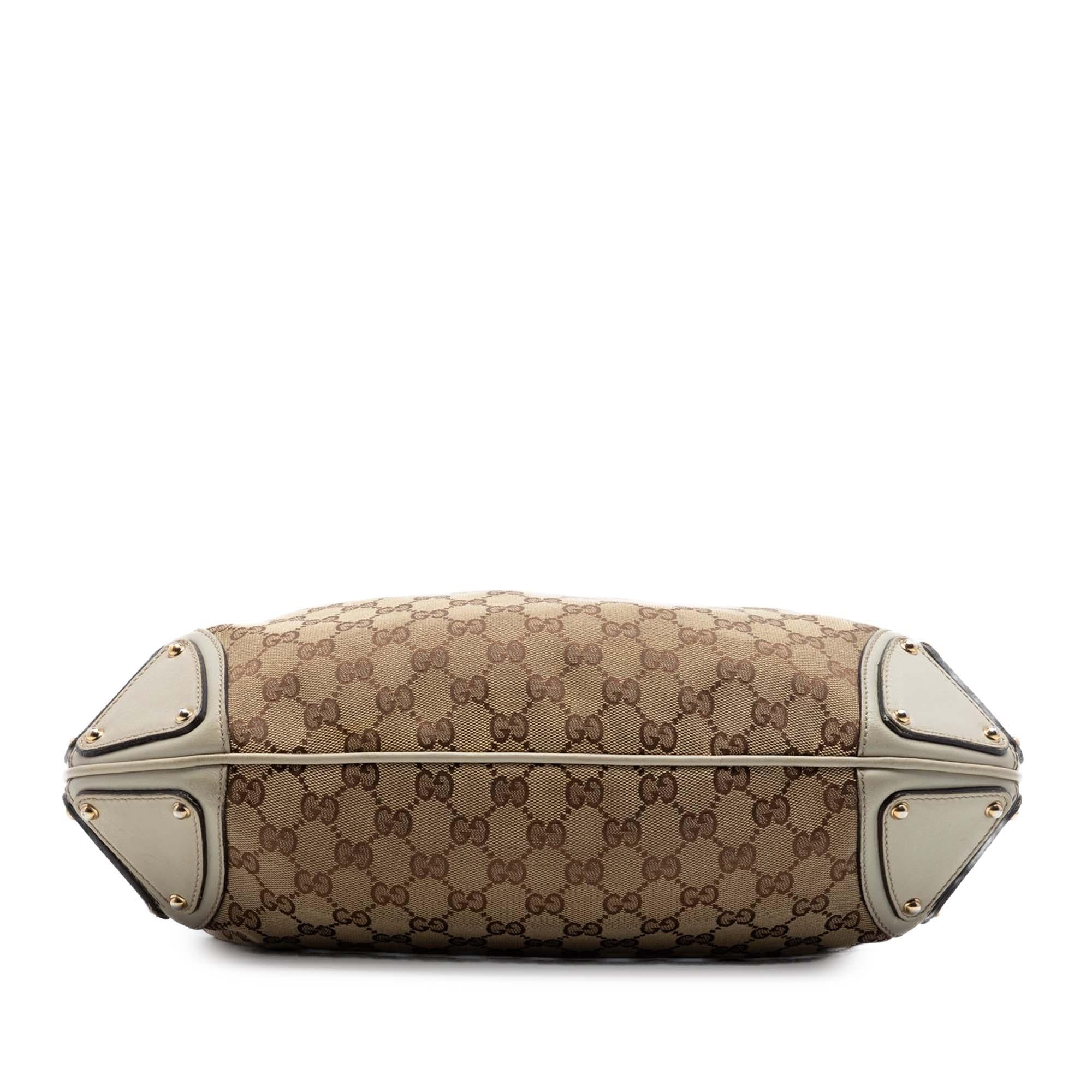 Gucci Medium GG Canvas Bamboo Indy Hobo