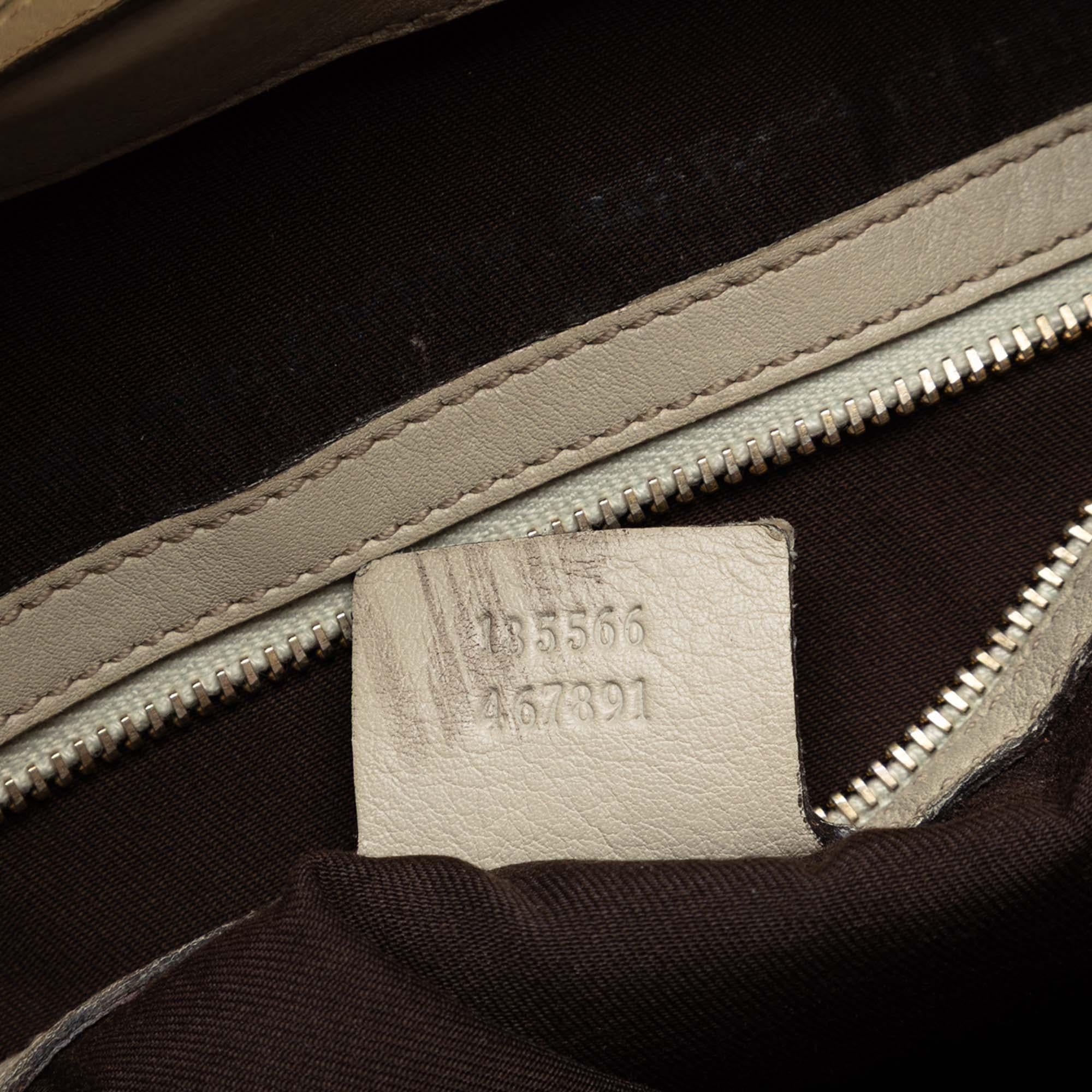 Gucci Medium GG Canvas Bamboo Indy Hobo