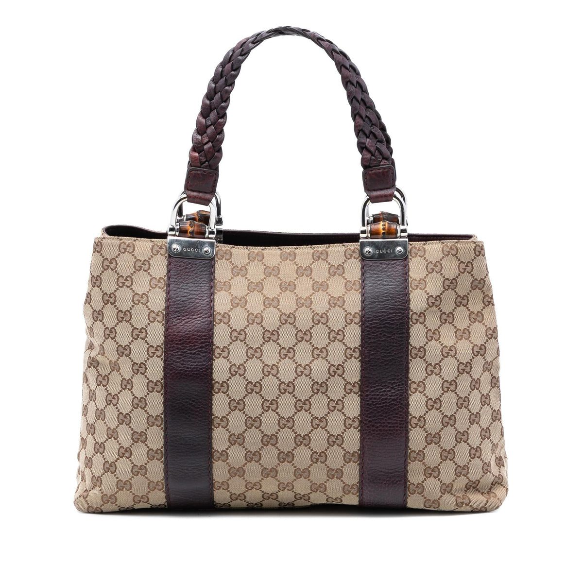 Gucci Medium GG Canvas Bamboo Libeccio Tote