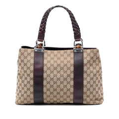 Gucci Medium GG Canvas Bamboo Libeccio Tote