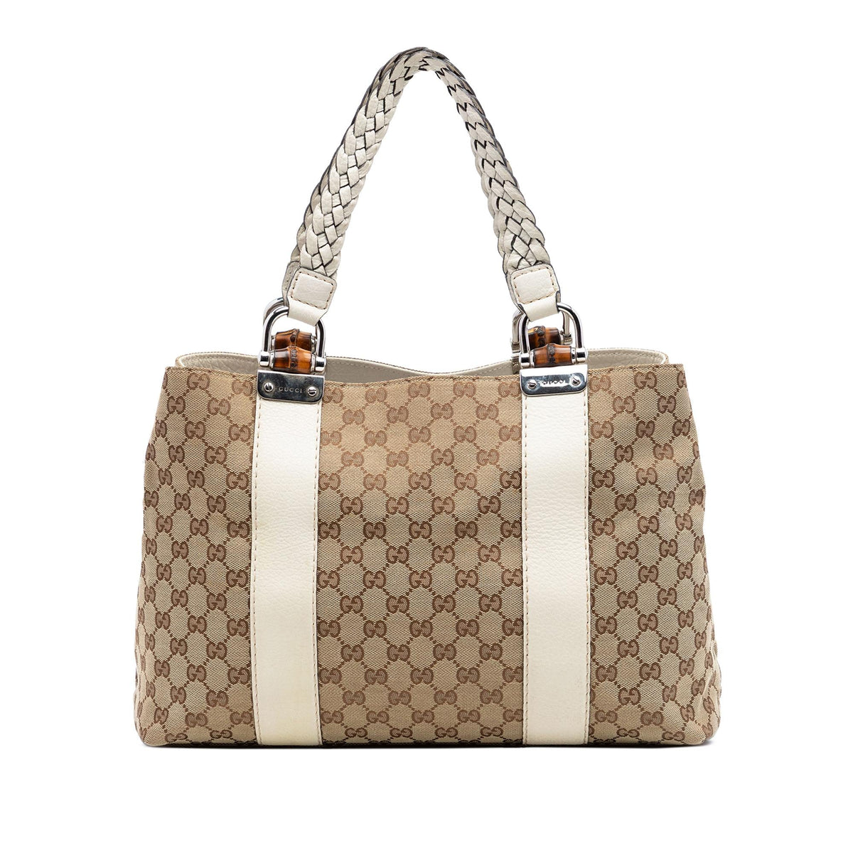 Gucci Medium GG Canvas Bamboo Libeccio Tote