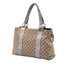 Gucci Medium GG Canvas Bamboo Libeccio Tote