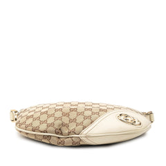 Gucci Medium GG Canvas New Britt Half Moon Crossbody