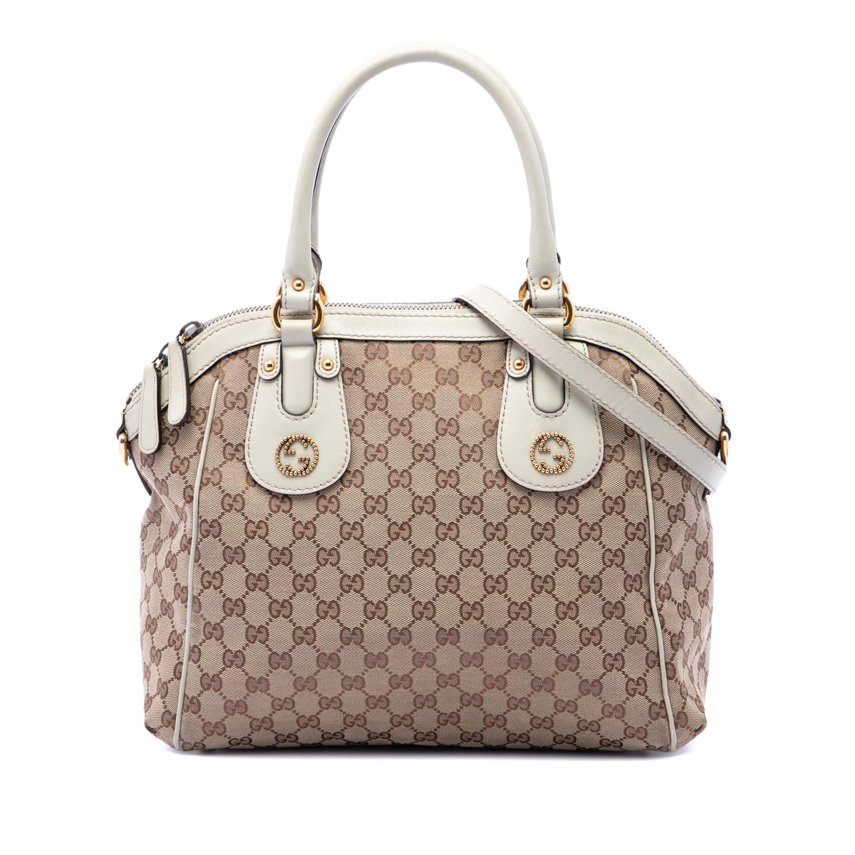 Gucci Medium GG Canvas Scarlett Satchel