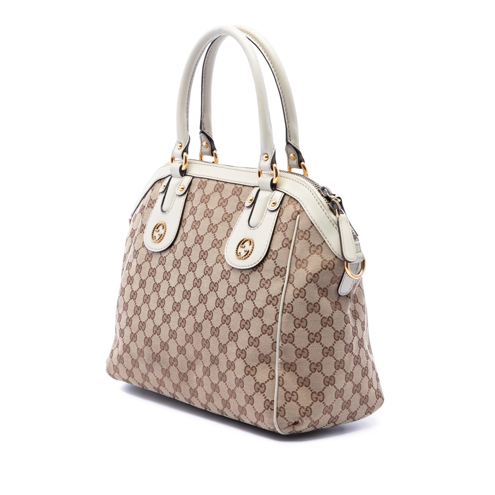 Gucci Medium GG Canvas Scarlett Satchel