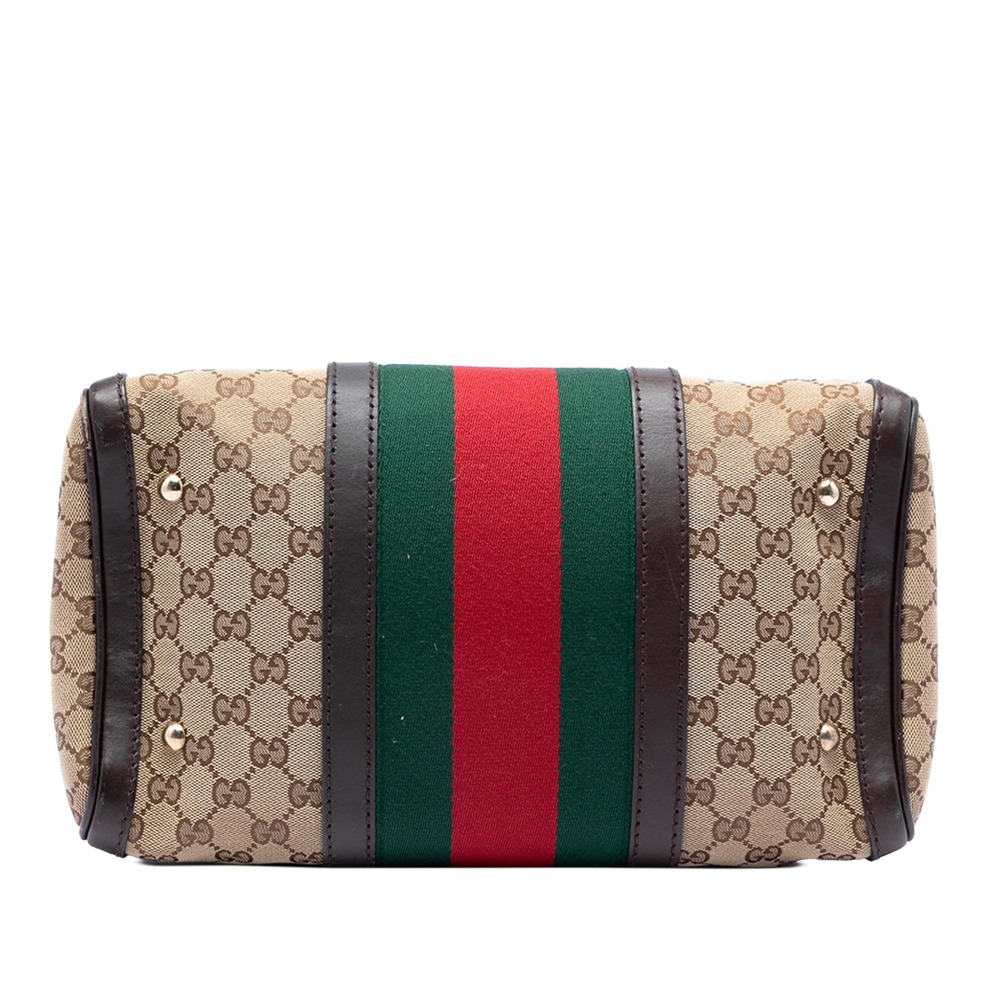 Gucci Medium GG Canvas Web Joy Boston Bag