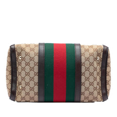 Gucci Medium GG Canvas Web Joy Boston Bag