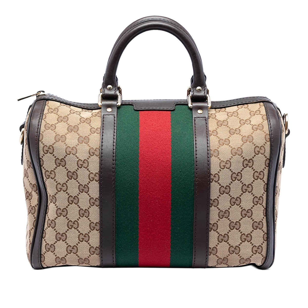 Gucci Medium GG Canvas Web Joy Boston Bag