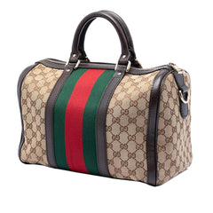 Gucci Medium GG Canvas Web Joy Boston Bag