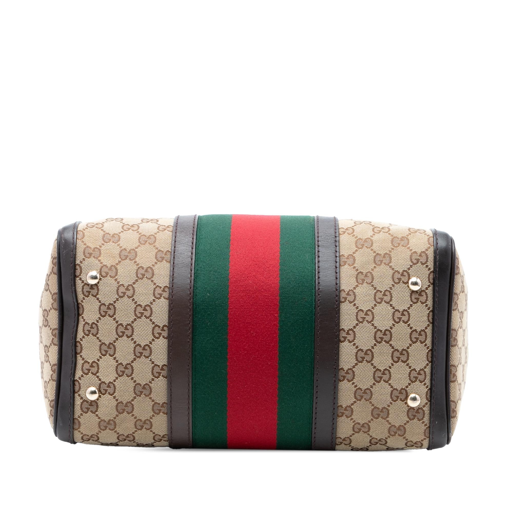 Gucci Medium GG Canvas Web Joy Boston Bag