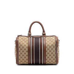 Gucci Medium GG Canvas Web Joy Boston Bag