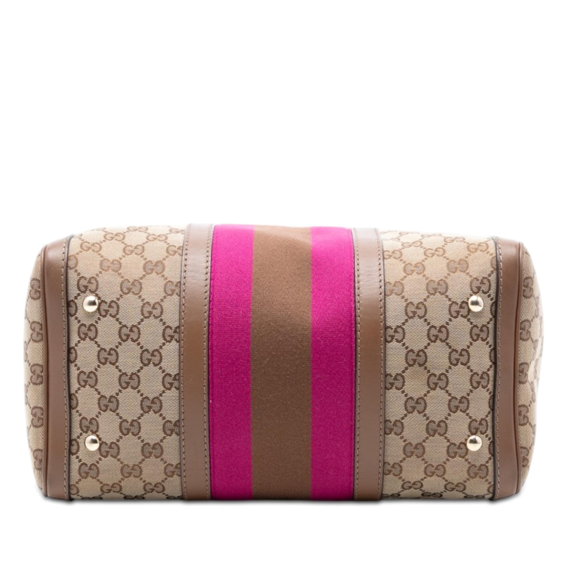 Gucci Medium GG Canvas Web Joy Boston Bag
