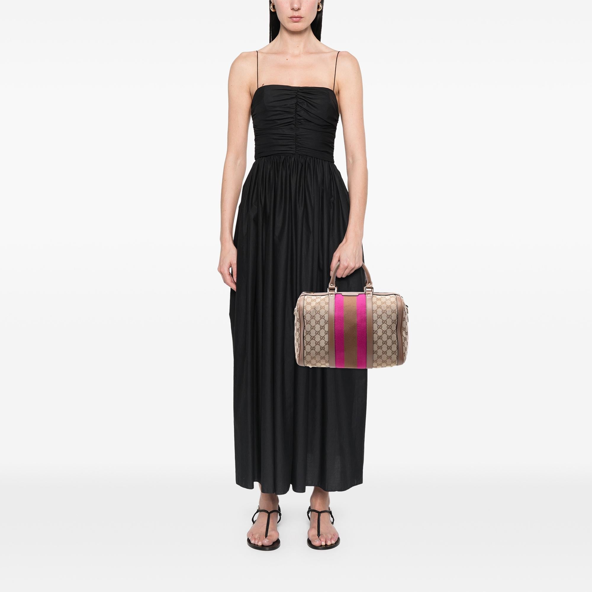 Gucci Medium GG Canvas Web Joy Boston Bag