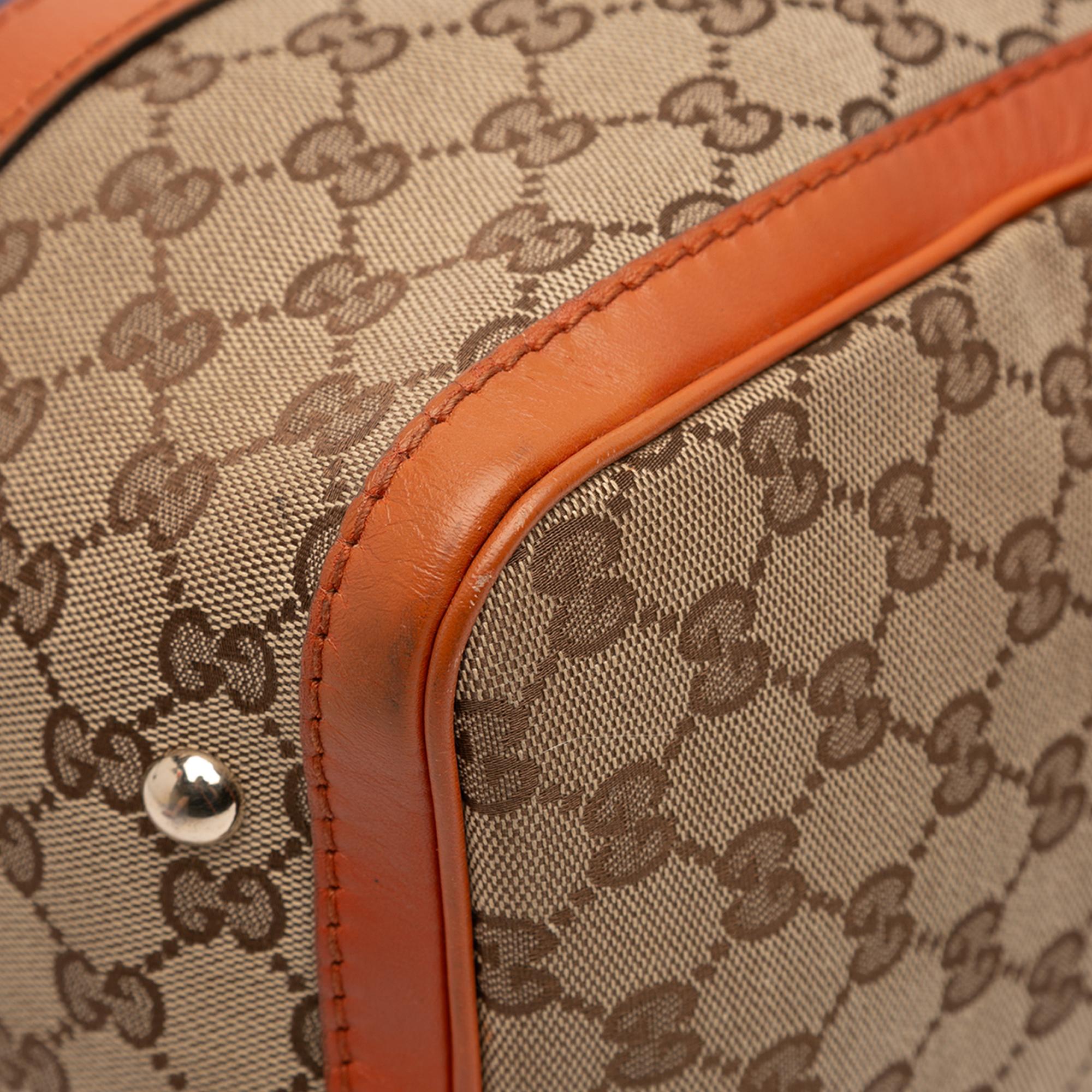 Gucci Medium GG Canvas Web Joy Boston Bag