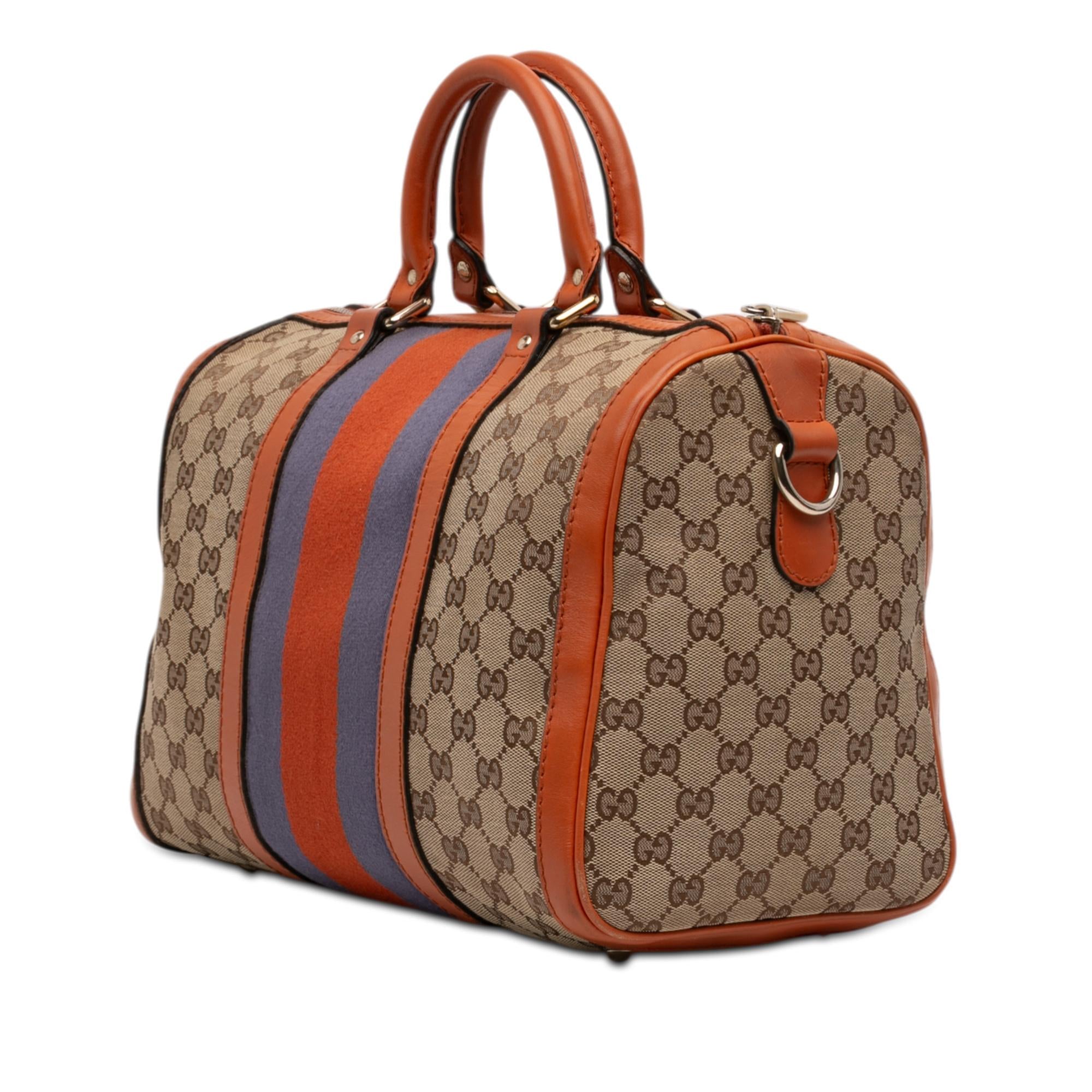 Gucci Medium GG Canvas Web Joy Boston Bag