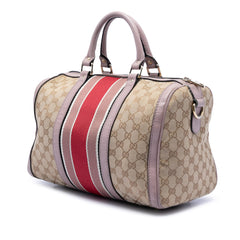 Gucci Medium GG Canvas Web Joy Boston Bag