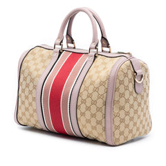 Gucci Medium GG Canvas Web Joy Boston Bag