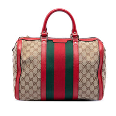 Gucci Medium GG Canvas Web Joy Boston Bag