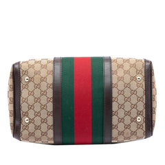 Gucci Medium GG Canvas Web Joy Boston Bag