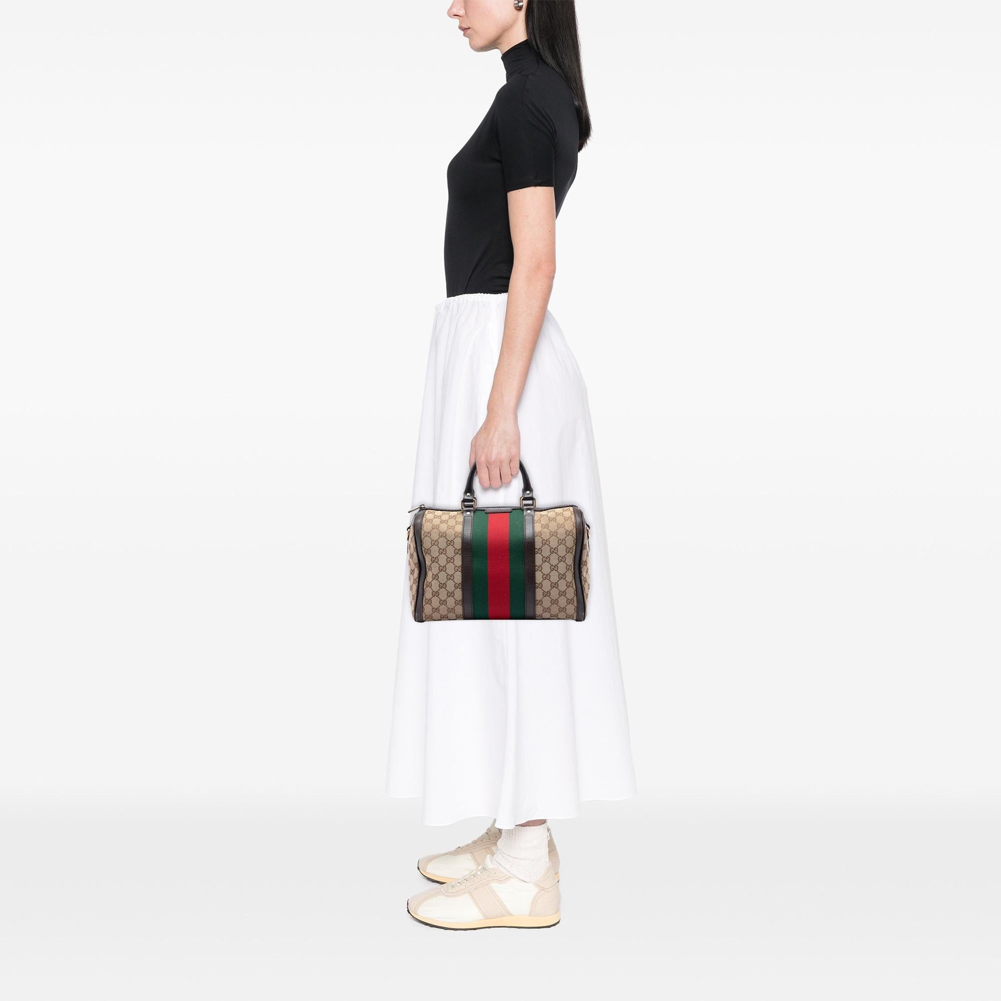 Gucci Medium GG Canvas Web Joy Boston Bag