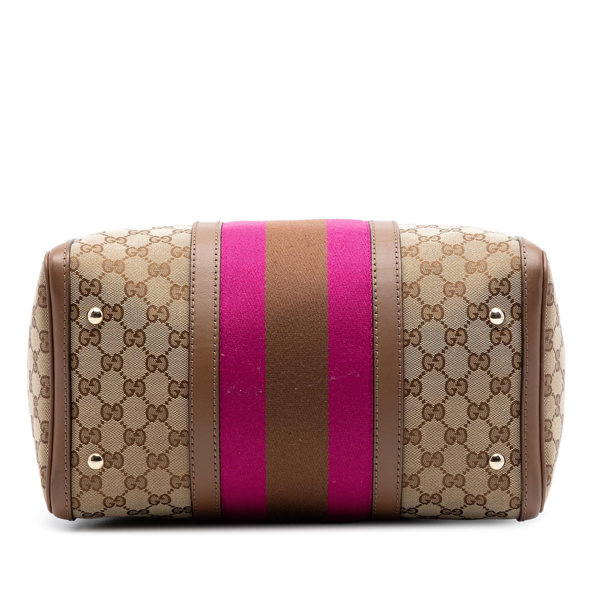 Gucci Medium GG Canvas Web Joy Boston Bag
