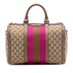 Gucci Medium GG Canvas Web Joy Boston Bag