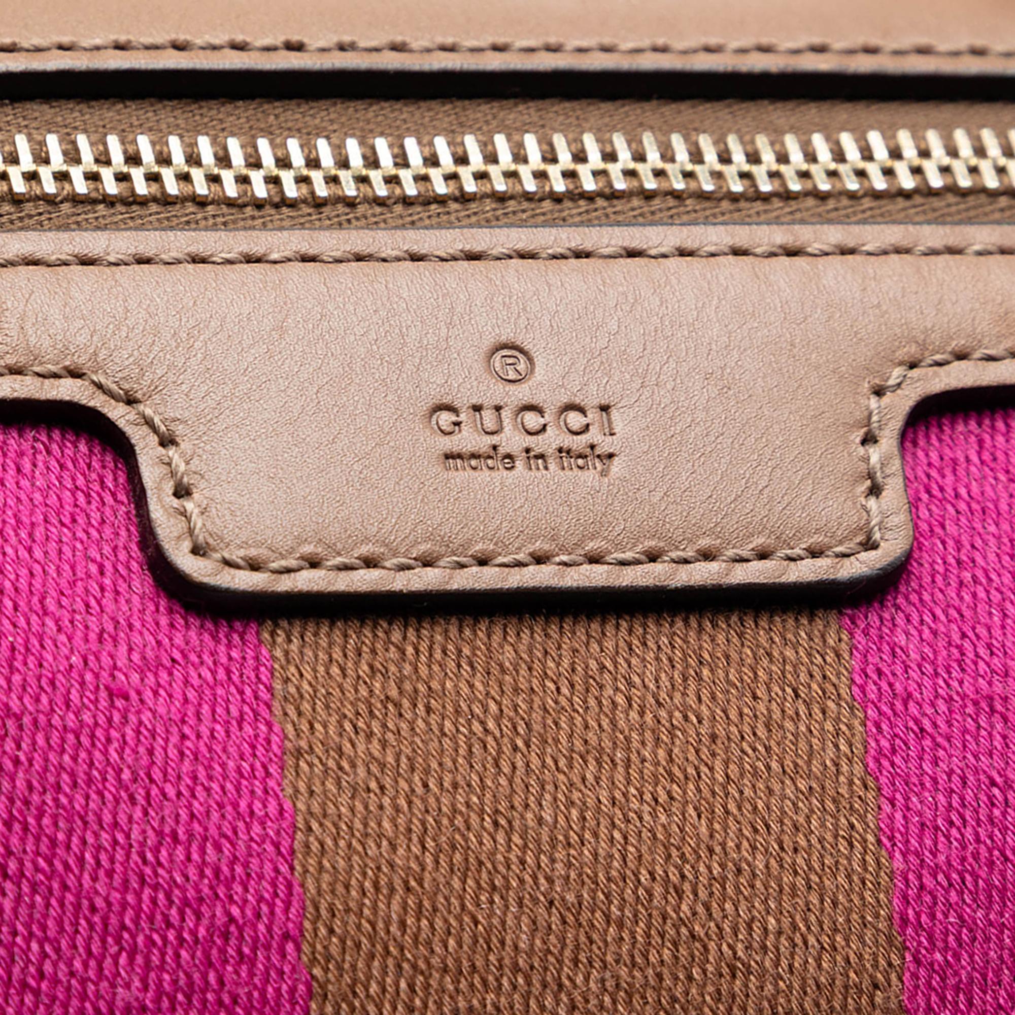 Gucci Medium GG Canvas Web Joy Boston Bag
