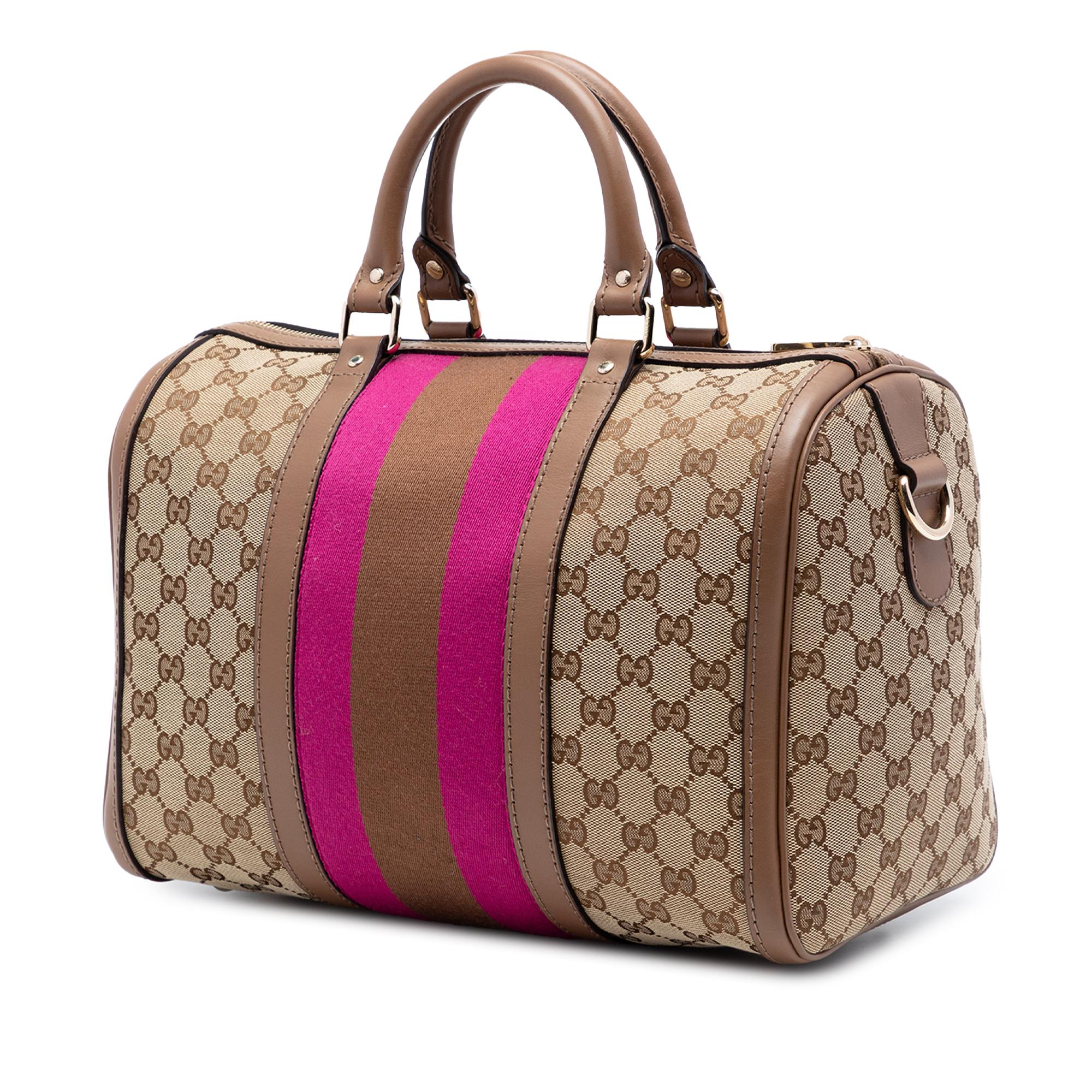 Gucci Medium GG Canvas Web Joy Boston Bag
