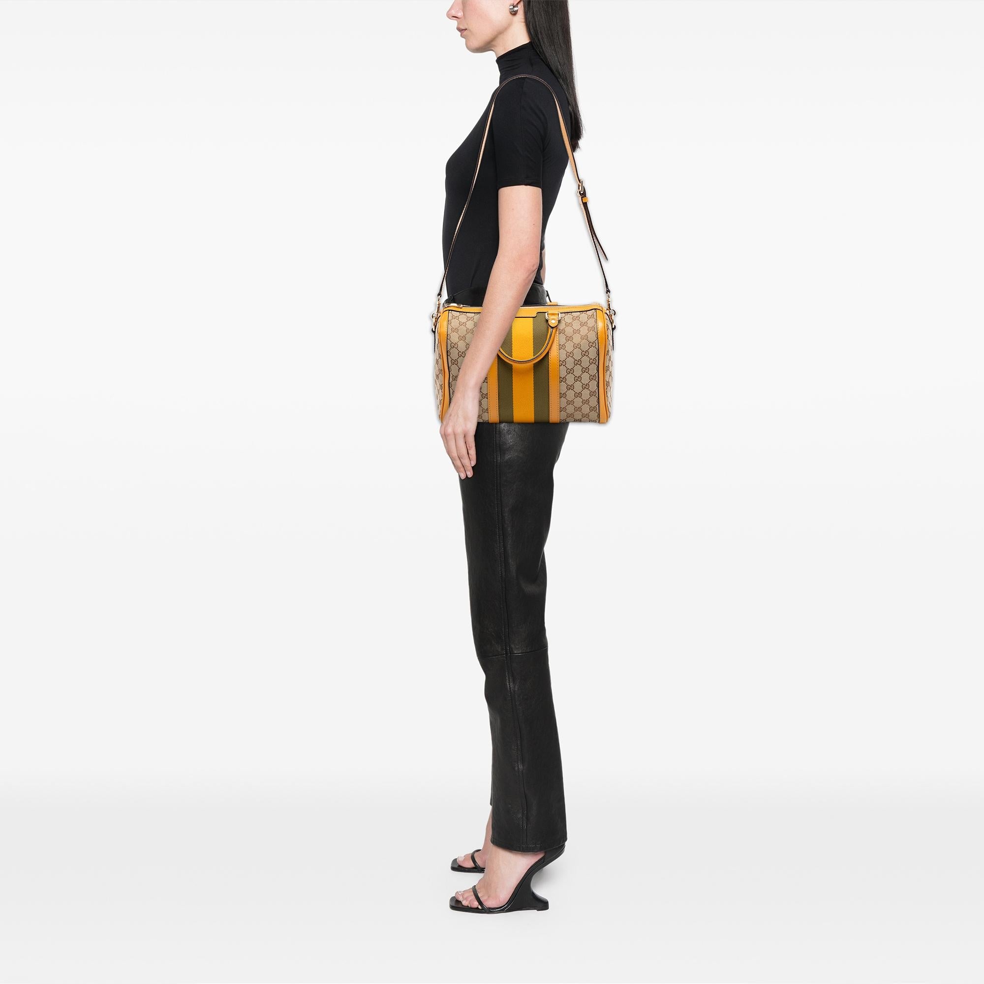 Gucci Medium GG Canvas Web Joy Boston Bag