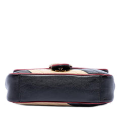 Gucci Medium GG Marmont Bicolor Matelasse Diagonal Leather Torchon Shoulder Bag