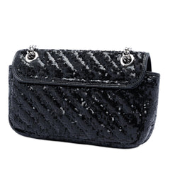 Gucci Medium GG Marmont Matelasse Sequin and Leather Shoulder Bag